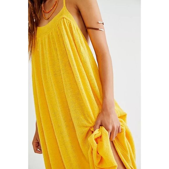 Free People Yellow Midi Dress - Picture 2 of 7